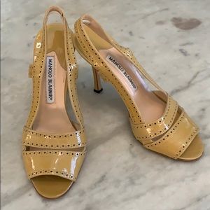 Manolo Blahnik Patent Slingback